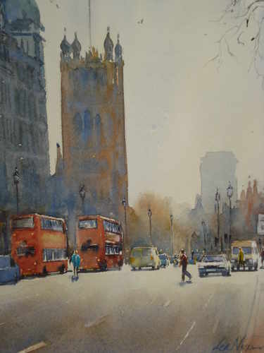 westminster, watercolour by Lea Nixon