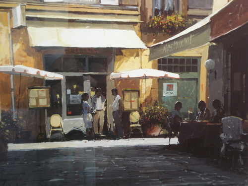 Cafe, Bar, Aix print by Jeremy Barlow