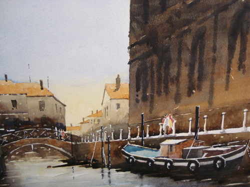 Venice undisturbed, watercolour painting by Alan Smith